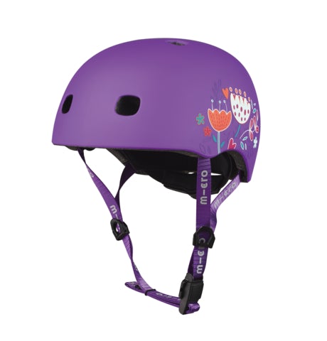 Micro PC Helmet Floral Purple